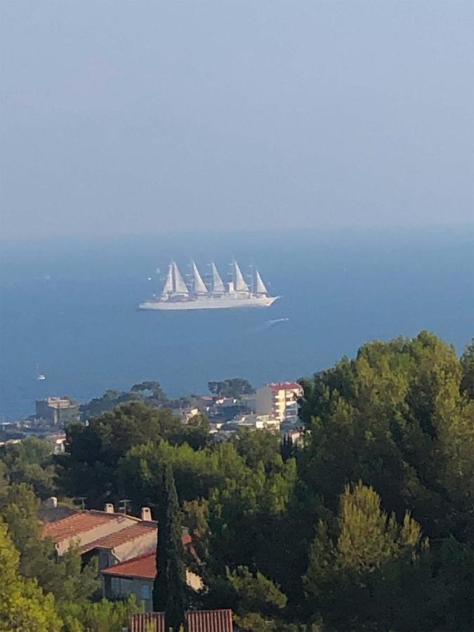 Vuemer Bandol - Grande Terrasse De 45M2 Vue Mer Piscine Parking Exteriör bild